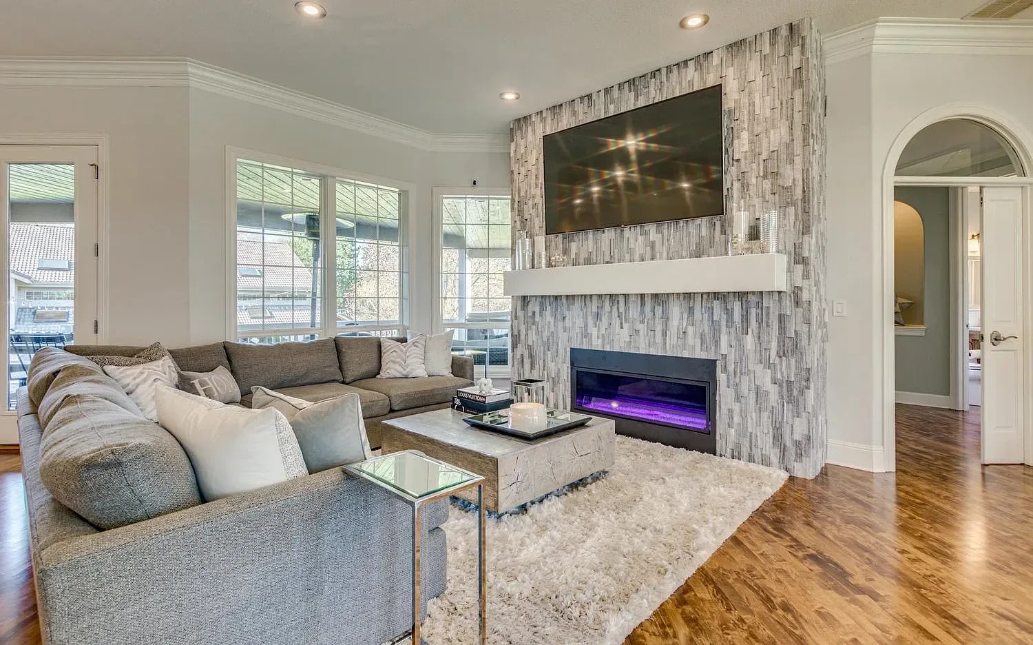 Westminster Walk Estate great room with fireplace, Vancouver WA